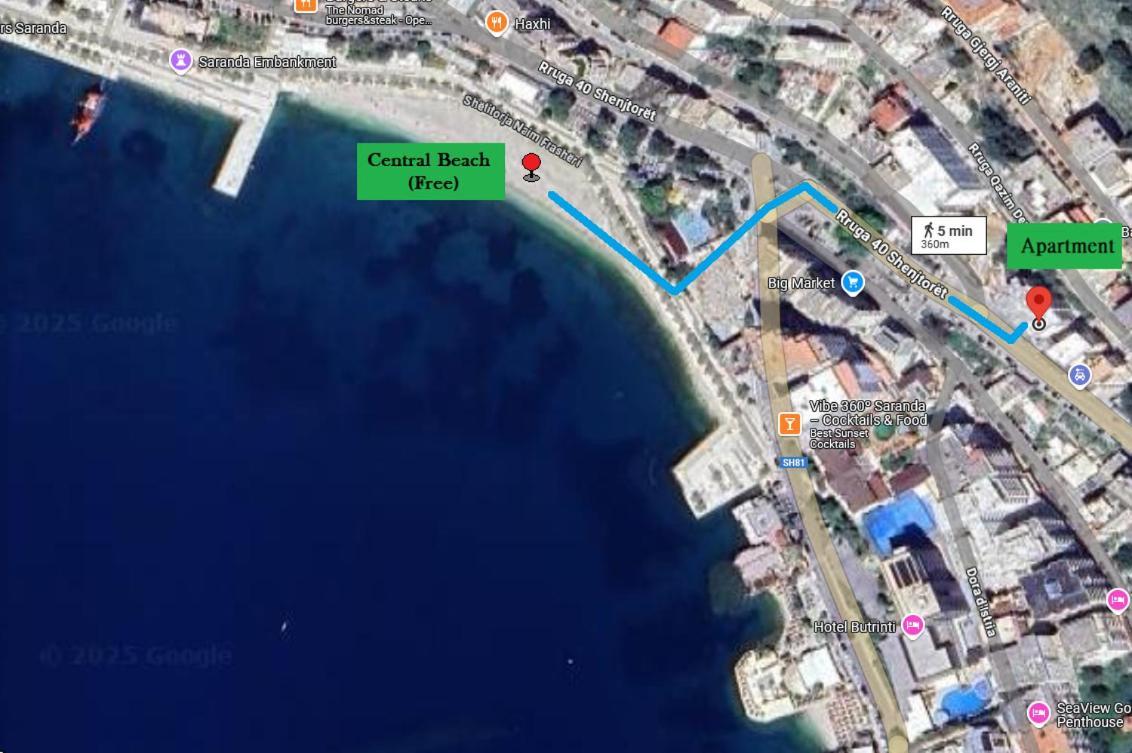 Morina Sea View Apartment Sarandë Exterior foto